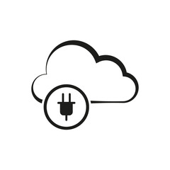 Network cloud plug icon. Vector illustration. EPS 10.