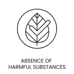 No harmful substances line icon in vector with editable stroke for packaging