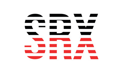 SRX three initial letter iconic line negative space minimal logo design vector template. monogram, abstract, wordmark, business, typography, minimalist, brand, company, flat, modern, unique, simple