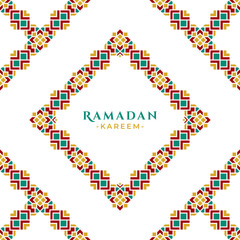 Islamic Geometric Ornament Ramadan Greeting Design
