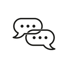 Conversation and discussion icon. Vector illustration. eps 10.