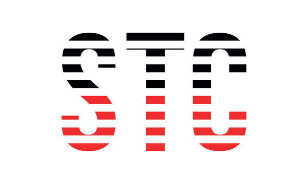 STC three initial letter iconic line negative space minimal logo design vector template. monogram, abstract, wordmark, business, typography, minimalist, brand, company, flat, modern, unique, simple