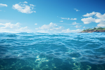 Fototapeta na wymiar Beautiful seascape with rocks and turquoise sea water.