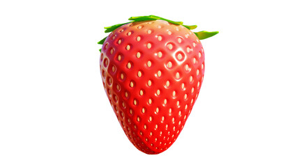 red strawberry fruit beautiful sweet berry 3D rendering