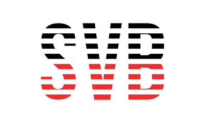 SVB three initial letter iconic line negative space minimal logo design vector template. monogram, abstract, wordmark, business, typography, minimalist, brand, company, flat, modern, unique, simple