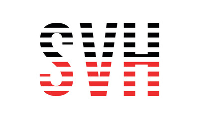 SVH three initial letter iconic line negative space minimal logo design vector template. monogram, abstract, wordmark, business, typography, minimalist, brand, company, flat, modern, unique, simple