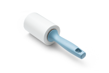 Ergonomic Lint Roller with Easy-Grip Blue Handle for Effective Fabric Cleaning and Pet Hair Removal