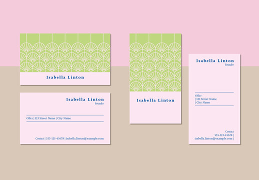 Business Card with Patterned Background