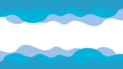 シンプルな海のフレーム　背景素材　ブルー系
