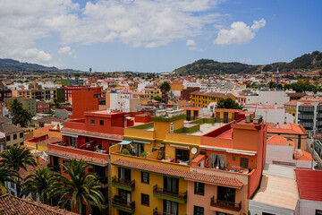 Traditional architecture in the town of San Cristobal de la Laguna, Tenerife, Canary Islands. Spain