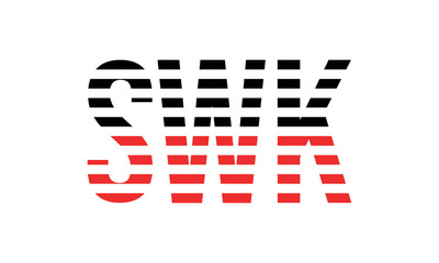 SWK three initial letter iconic line negative space minimal logo design vector template. monogram, abstract, wordmark, business, typography, minimalist, brand, company, flat, modern, unique, simple