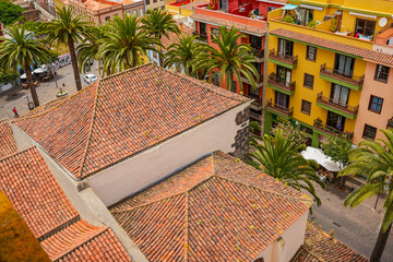 Traditional architecture in the town of San Cristobal de la Laguna, Tenerife, Canary Islands. Spain