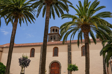 Fototapeta na wymiar Traditional architecture in the town of San Cristobal de la Laguna, Tenerife, Canary Islands. Spain