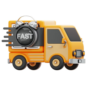 fast delivery 3d icon design