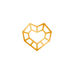 Heart of jewelry logo design