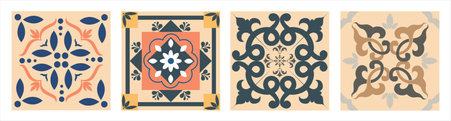 damask tile vector collection