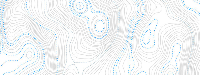 Wave topographic contour map, topographic wavy map doted line background. Abstract geographic wave grid line map. Geographic mountain relief background.