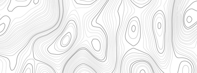 Fototapeta premium Topographic wave and curve line contour map background. Abstract wavy topographic map and curved lines background. Abstract geographic wave grid line map.