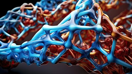 helix protein structure - obrazy, fototapety, plakaty