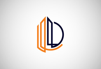 Letter LD logo design template. Logo design for real estate building, investment, company, business