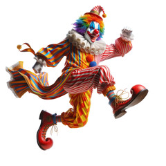 Fototapeta na wymiar 3D rendering of a Clown ,April Fool's Day, Haha,funny jokes,funny,Illustration Isolated on Transparent Background