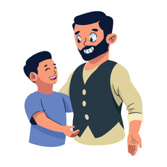 father and son cartoon