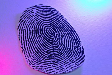 Close Up Colorful Large Fingerprint
