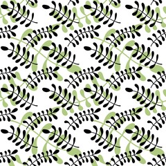 Obraz premium Abstract floral seamless branches and leaves pattern for wrapping paper and fabric and party accessories and kids print