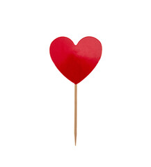 Red heart isolated on white transparent, PNG