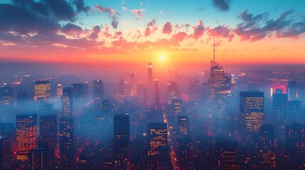 Cityscape with dense modern architecture
Generative Al