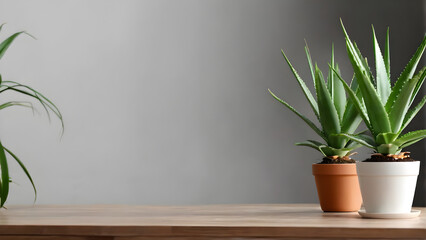 beautiful potted aloe vera plant on the garden space for text. aloe vera plant in a pot