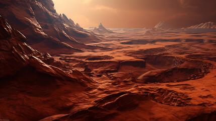 Surface of the Mars. Red planet.