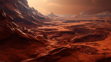 Zelfklevend Fotobehang Surface of the Mars. Red planet. © Anas