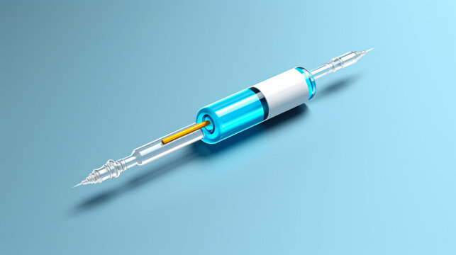 Syringe for medical injection vaccination. Medicine.