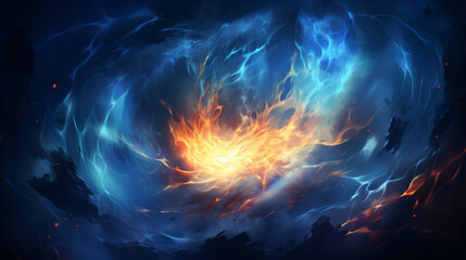 The blue flame special background