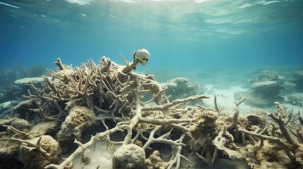 marine dead coral - obrazy, fototapety, plakaty