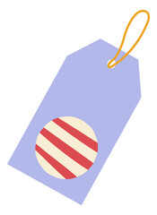 Paper label. Cute color retail tag drawing