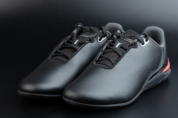 Black slick pair of shoes