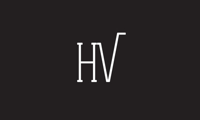 HV, VH , V , H , Abstract Letters Logo Monogram	
