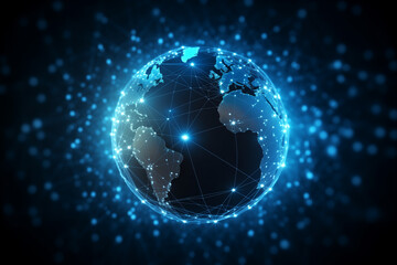 Abstract technology digital line electronic network data innovation concept background.
