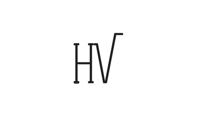 HV, VH , V , H , Abstract Letters Logo Monogram	