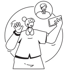 video chatting illustration