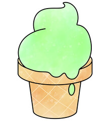Watercolor Ice Cream
