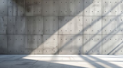 Concrete wall and floor in  industrial building as abstract background. Ai generative.