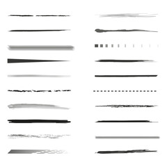 Set of artistic pen brushes. Vector illustration. EPS 10.