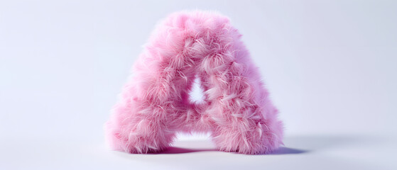 letter A made out of orange shiny inflated puffer jacket 