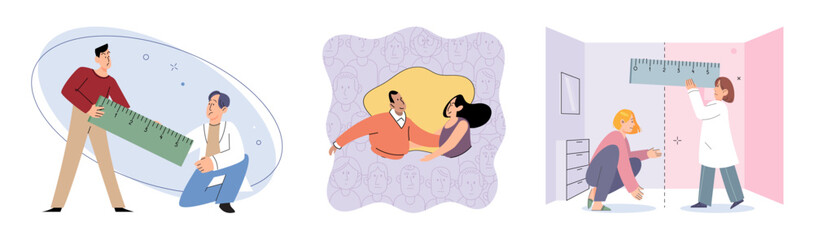 Social relationship vector illustration. Social relationships are building blocks thriving society The strength relationship lies in trust and unity between individuals Partnerships flourish