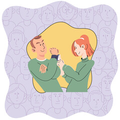 Social relationship vector illustration. Building partnerships fosters mutual growth and development Helping others is powerful way to make positive impact in community International cooperation