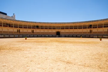Selbstklebende Fototapeten Plaza de Toros, Bullring in Ronda, opened in 1785, one of the oldest and most famous bullfighting arena in Spain. Andalucia. © Irina Schmidt