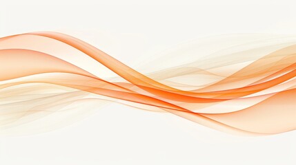 Abstract red and orange delicate soft waves flowing design background   modern digital art concept